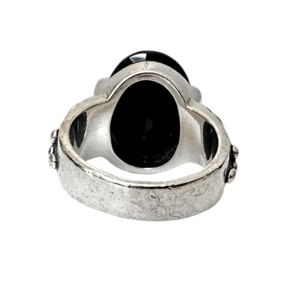 Silpada Retired R1410 Black Chalcedony Onyx Ring Size 6 - Picture 3 of 7